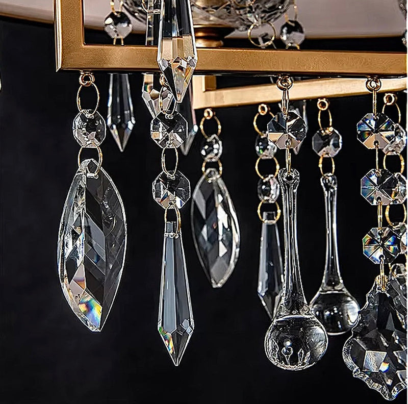 Luxury crystal chandelier with refined reflective details
