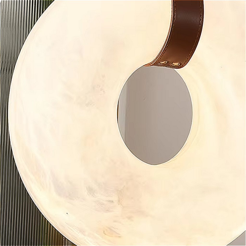 Marble Disc Chandelier – Alabaster- Pendant Light in Neutral Tones