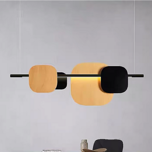 Modern Black & Gold LED Chandelier – Sculptural Chandelier for Contemporary Dining Rooms | LINKORI LUBLIC EQUILIBRIUM