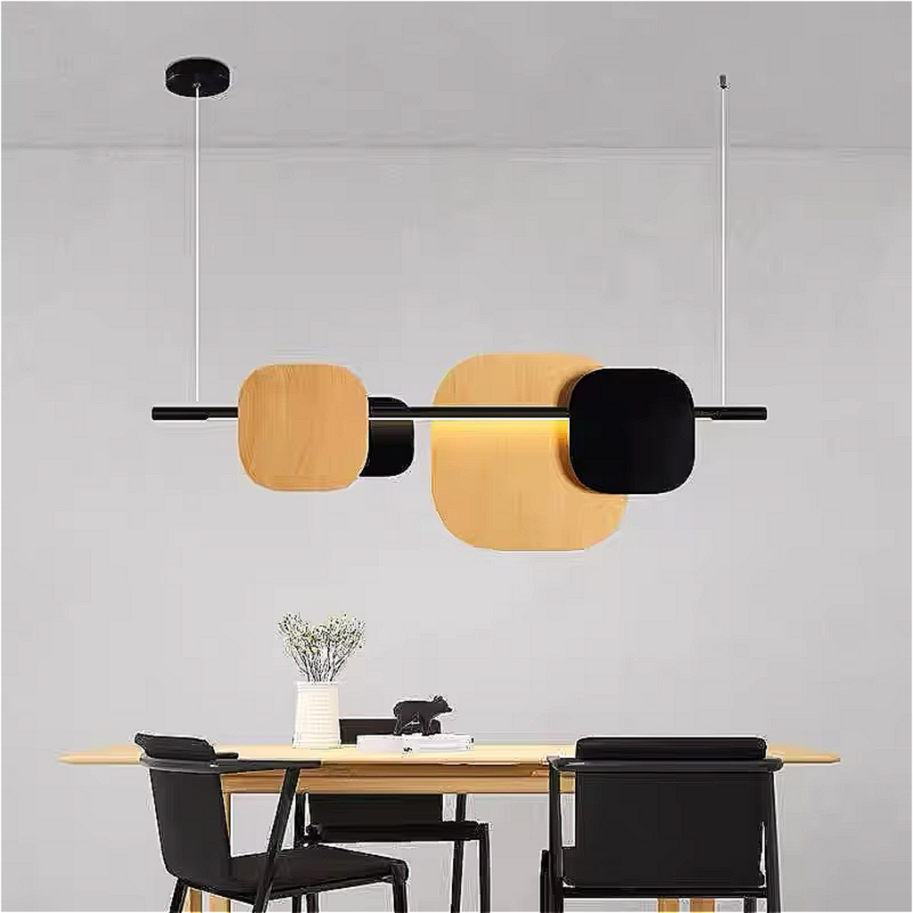 Modern Black & Gold LED Chandelier – Sculptural Chandelier for Modern  Dining Rooms 