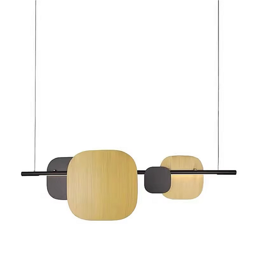 Artistic Black & Gold LED Chandelier – Sculptural Chandelier for Contemporary Dining Rooms | LINKORI LUBLIC EQUILIBRIUM