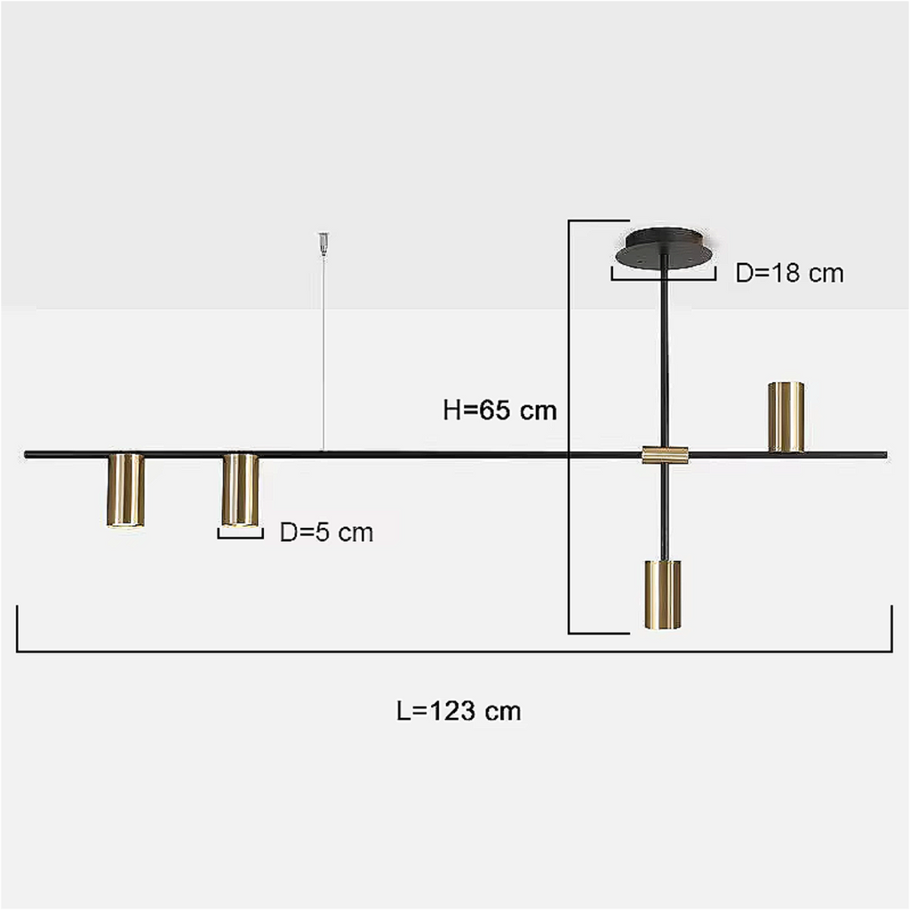 Gold cylinder pendant light fixture brushed metal finish E27 LED bulb 40W modern ceiling lighting dining room chandelier LINKORI PRETAL