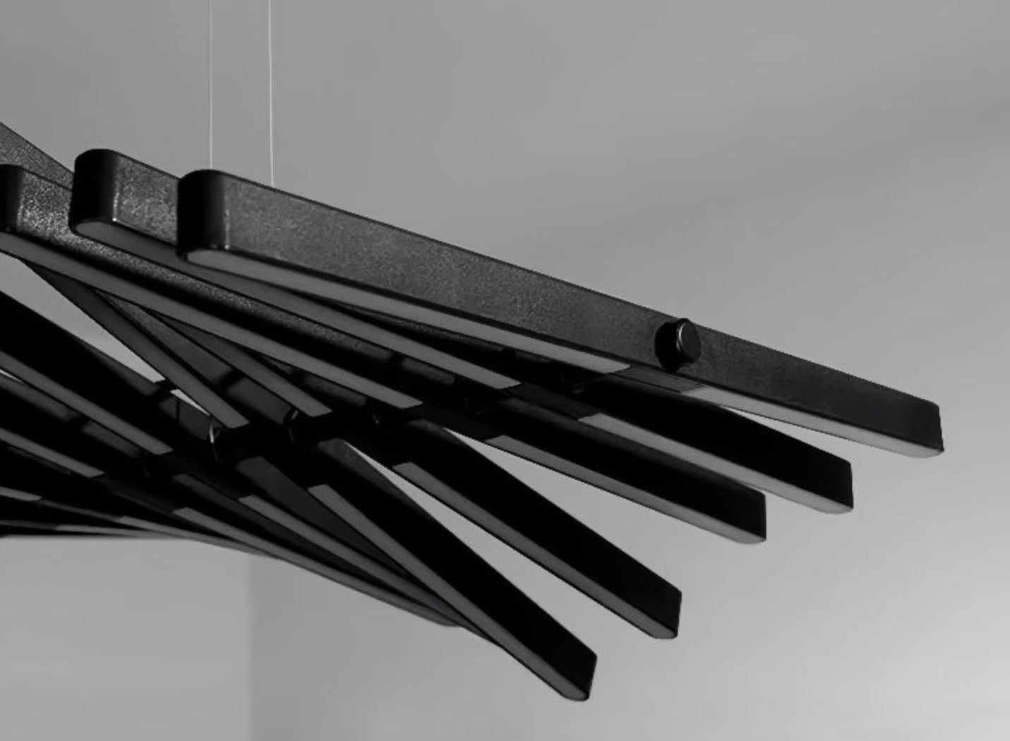BLACK STICK CUSTOM FLEX Chandelier – Adjustable Modern LED Chandelier for Artistic Interiors - LINKORI