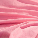 Blush pink velvet duvet set styled for boutique hotel bedroom and romantic luxury interiors