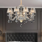 Luxury Crystal Chandelier in modern luxury bedroom