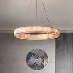 Alabaster ring chandelier for modern luxury interior design