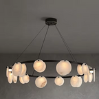 sculptural alabaster chandelier for luxury apartment living room modern decor