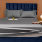 Grey 1000TC Egyptian cotton pillowcases 2-pack, luxury sateen, hotel-smooth finish | LINKORI