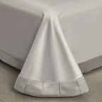 Luxury silver grey bedding with jacquard floral design on satin and Egyptian cotton for elegant master bedrooms