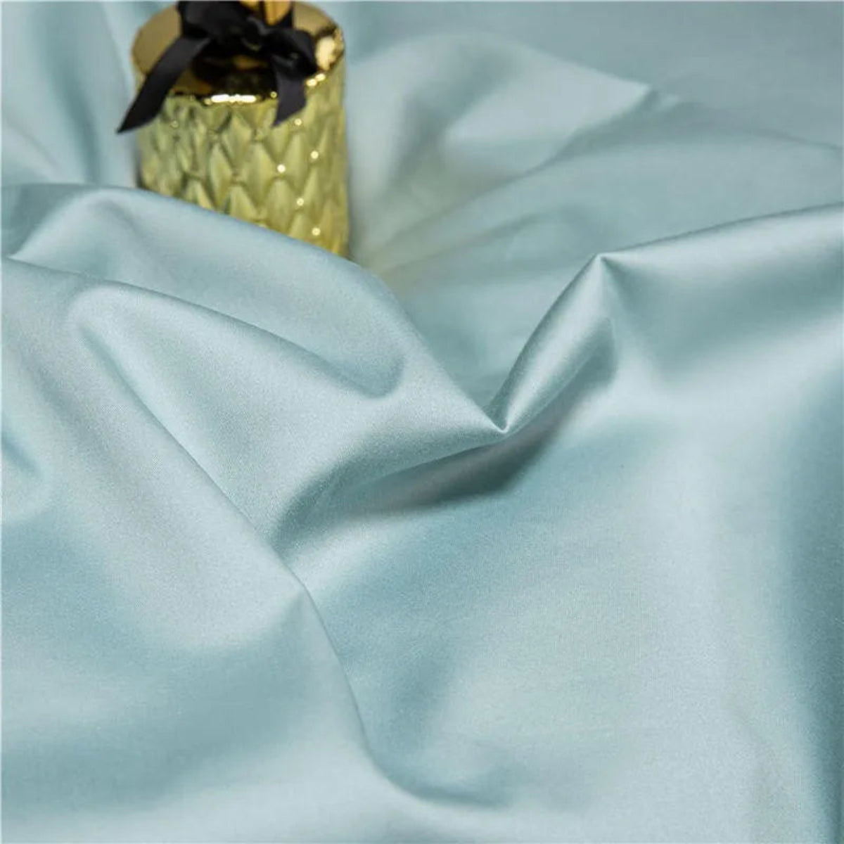 Sky Blue 100% Egyptian cotton bedding, pillowcases 2-pack, luxury sateen, hotel-smooth finish | LINKORI Free Gift 