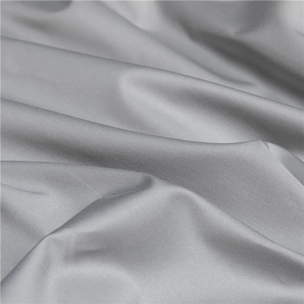 silver Egyptian cotton pillowcases 2-pack, luxury sateen, hotel-smooth finish | LINKORI Free Gift 