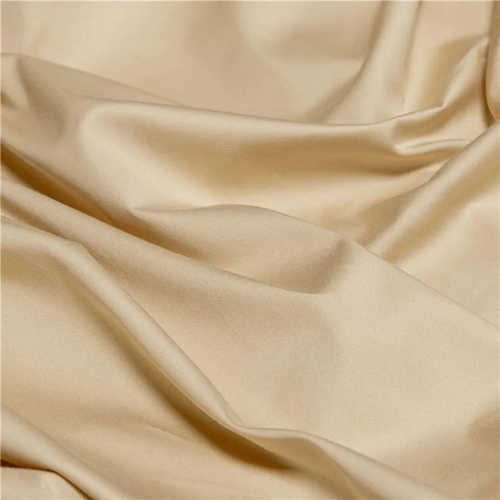Gold Egyptian cotton pillowcases 2-pack, luxury sateen, hotel-smooth finish | LINKORI Free Gift 