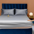 silver 1000TC Egyptian cotton pillowcases 2-pack, luxury sateen, hotel-smooth finish | LINKORI Free Gift 