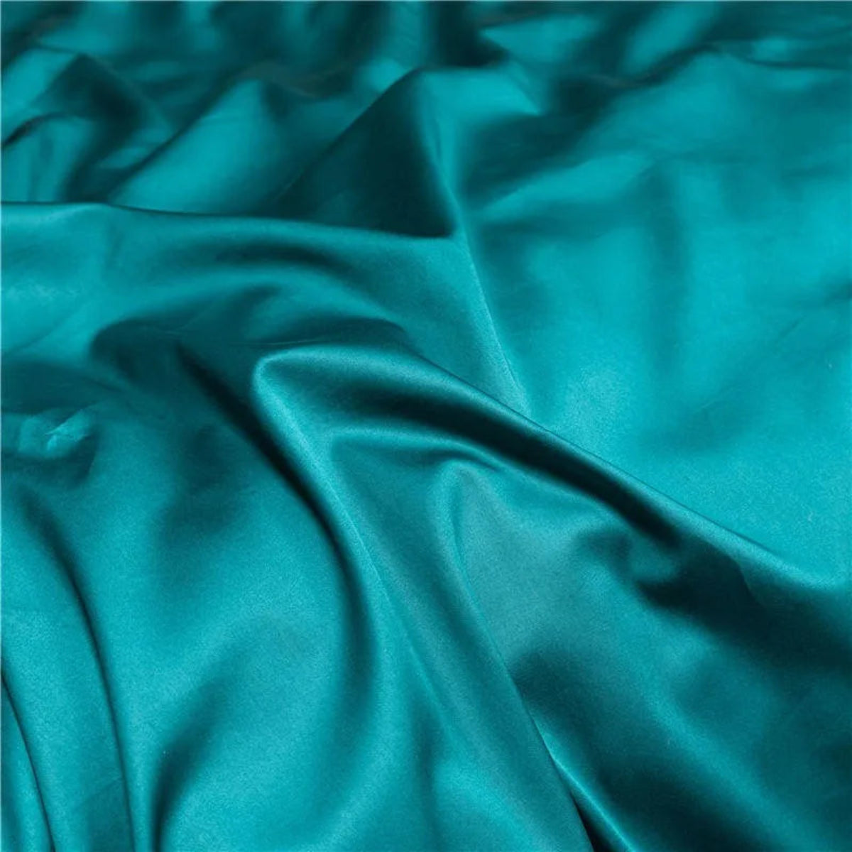 Teal Blue 100% Egyptian cotton bedding, pillowcases 2-pack, luxury sateen, hotel-smooth finish | LINKORI Free Gift 