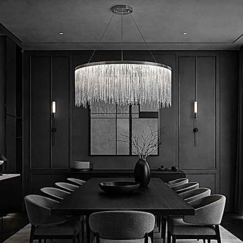 tassel chandelier round modern ceiling light living room luxury lighting LINKORI YNSELL