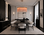 rose gold chandelier modern fringe ceiling light luxury dining room contemporary interior lighting LINKORI YNSELL