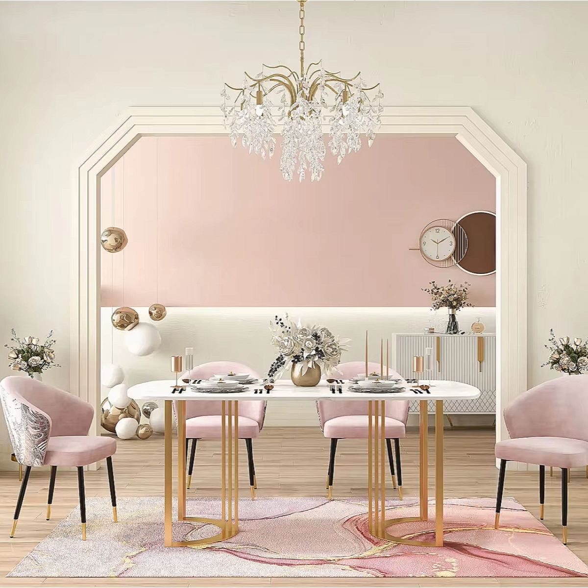 Luxury Gold Crystal Chandelier – Artistic Pendant Light for Contemporary Dining Room & Foyer