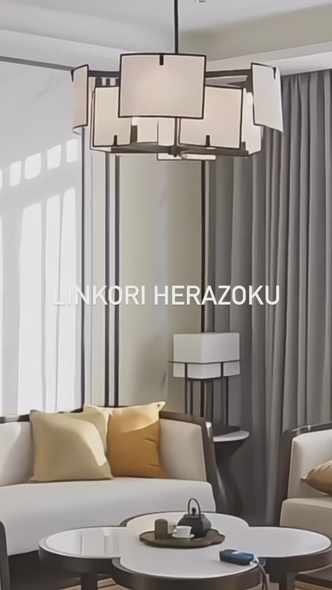 Watch The Real Product Video - Black Layered Drum Chandelier - Modern Multi-Tier Fabric Shade for Dining Living Room l LINKORI HERAZOKU