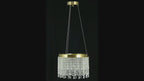 Real Product Video – Luxury Crystal Tassel Chandelier – Gold Contemporary Pendant Light for Bedroom & Living Room 