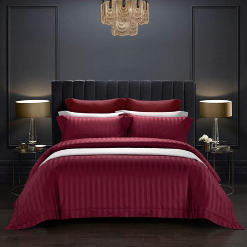 Gradiol S. Red Duvet Cover Set – 100% Egyptian Cotton, Ultra-Soft & Breathable (4-Piece Set) + FREE Gift! - LINKORI
