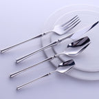 sleek stainless steel silver cutlery set mirror polished for dining and entertaining