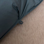 Close-up of edge finishing on LINKORI Blue Luxurious goose down comforter, showing precise seam stitching and high-quality craftsmanship.