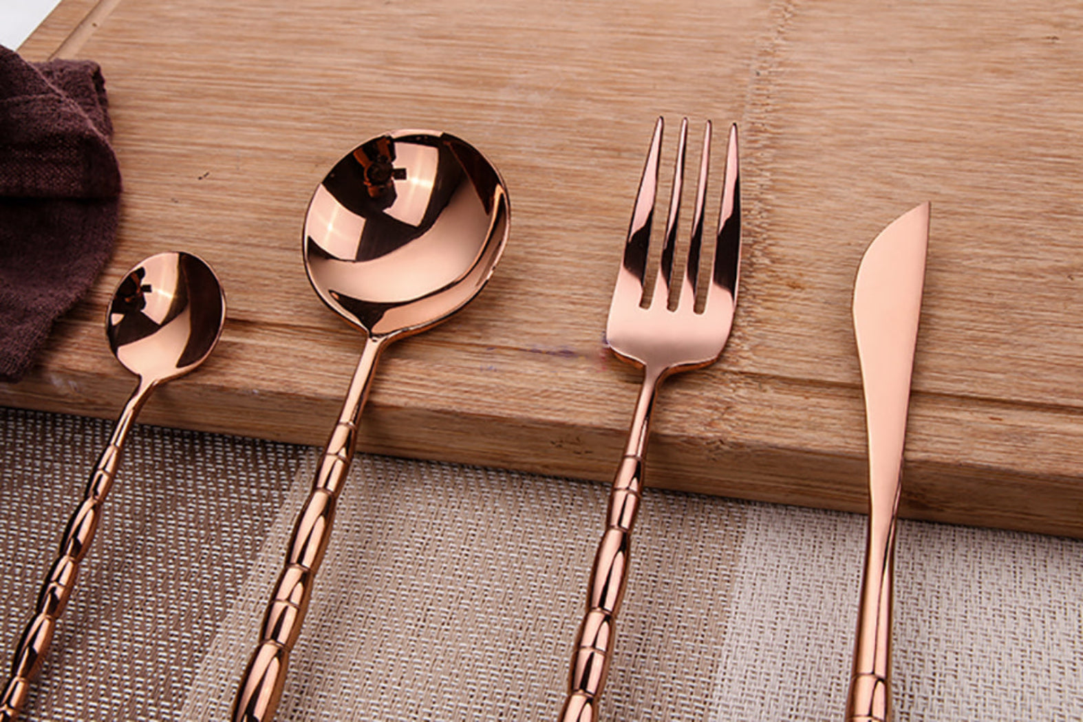 Patti Rose Gold Cutlery Set + FREE Gift! - LINKORI