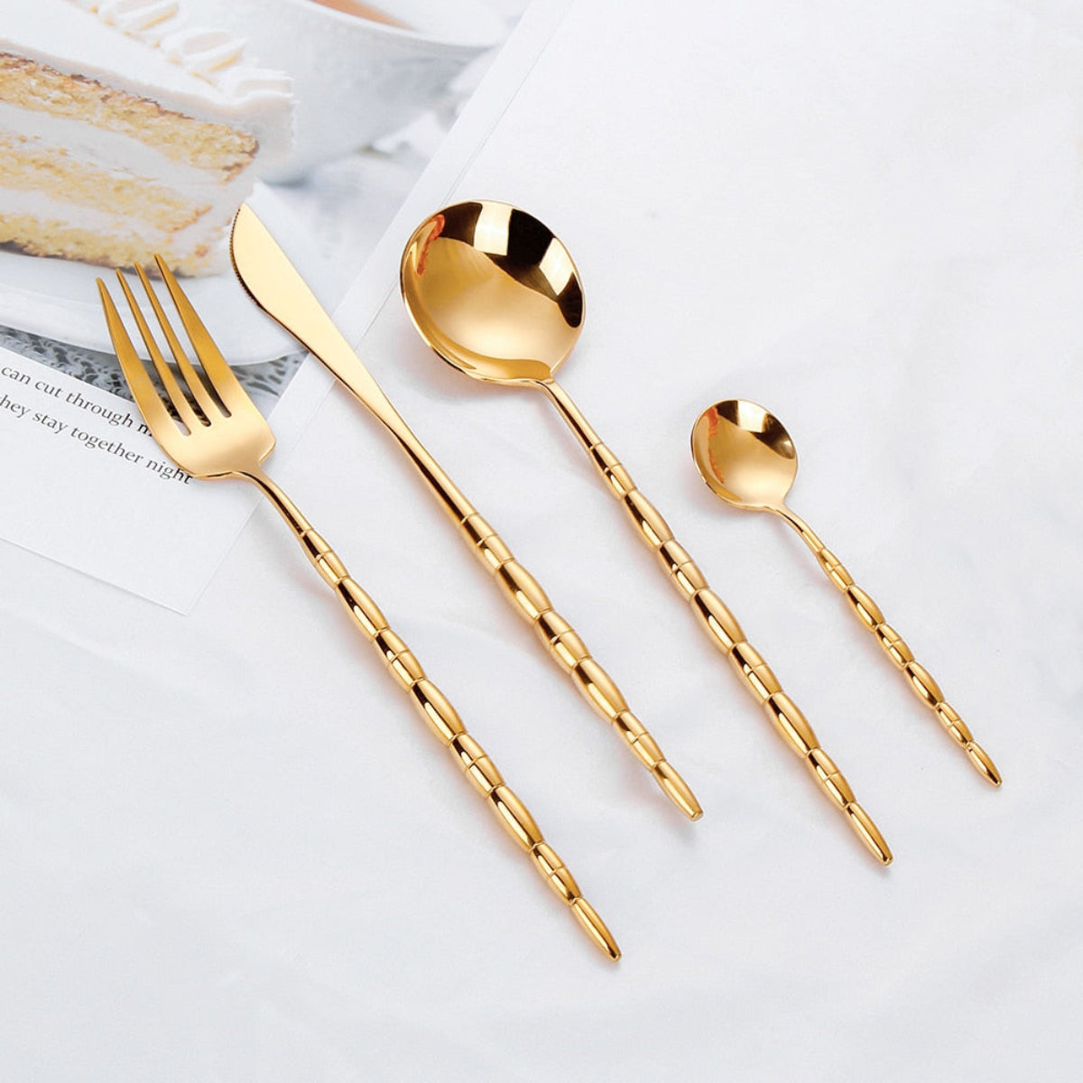 Patti Gold Cutlery Set + FREE Gift! - LINKORI