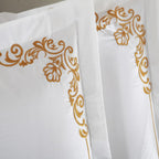 Detailed embroidery on matching pillowcases from LINKORI Pateronic Egyptian Cotton Bedding Set