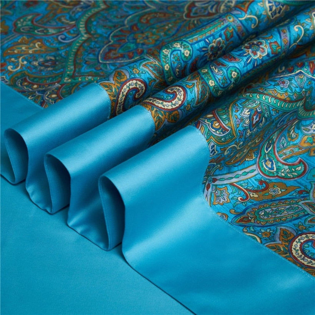 DingkaBlue Soft Duvet Cover Set – 100% Egyptian Cotton, Ultra-Soft & Breathable (4-Piece Set) + FREE Gift! - LINKORI