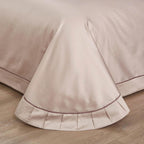 Flat Sheet Edge with Clean Stitch – Neutral Minimalist Cotton Bedding