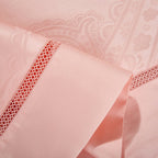 Luxury Egyptian Cotton Duvet – Pink Baroque Pattern Close-Up on Cover Finish