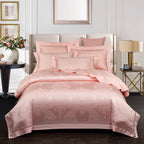 Blush Pink Duvet Cover Set in Modern Elegant Bedroom Interior - 100 Egyptian Cotton Luxury Bedding