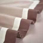 Luxury Duvet Cover Edge Finish – Minimalist Beige Pink Bedding Detail