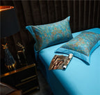 DingkaBlue Soft Duvet Cover Set – 100% Egyptian Cotton, Ultra-Soft & Breathable (4-Piece Set) + FREE Gift! - LINKORI